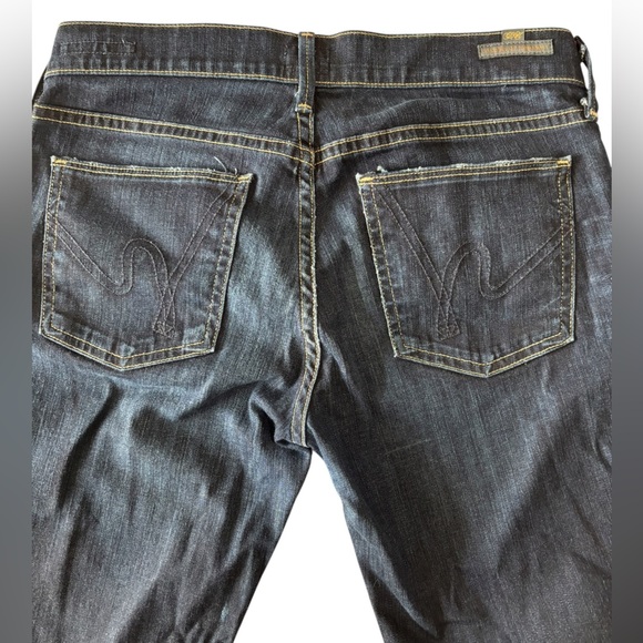 Citizens Of Humanity Ava Jeans Womens 27 Low Rise Straight Leg Dark Blue Wash - Picture 10 of 13